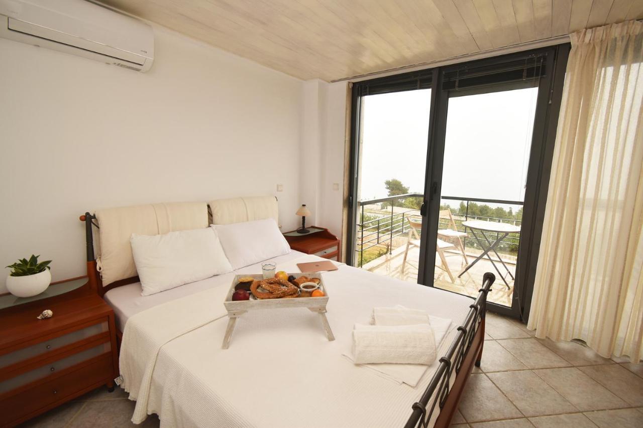 Olia Sea View Shared Pool Villa, Nea Fokea Exterior photo